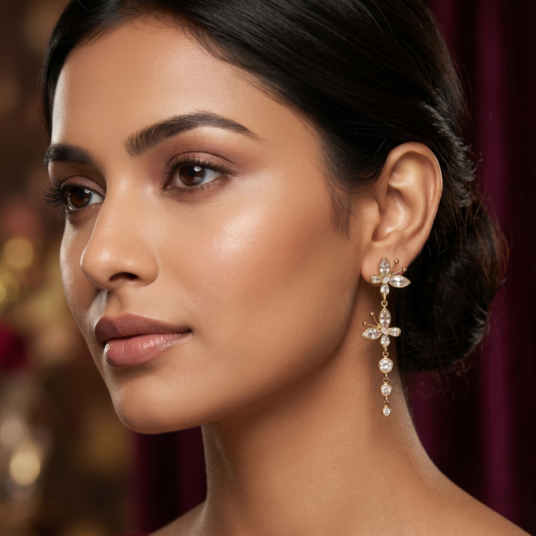 Fluttering Crystal Women's Earring