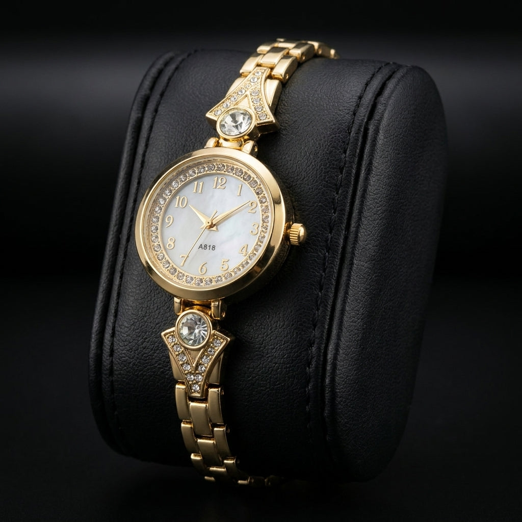 Crystal Charm Gold Women's Watch