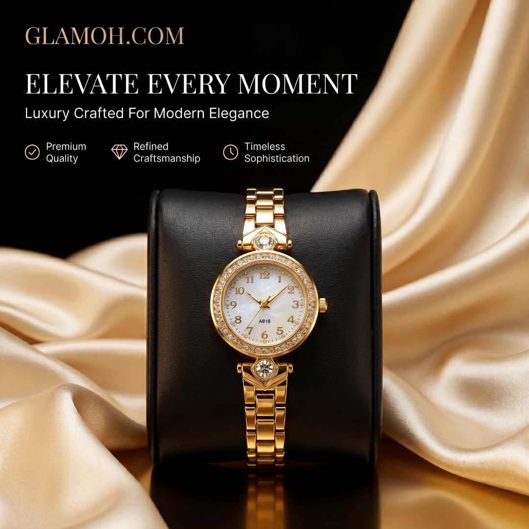 Crystal Charm Gold Women's Watch