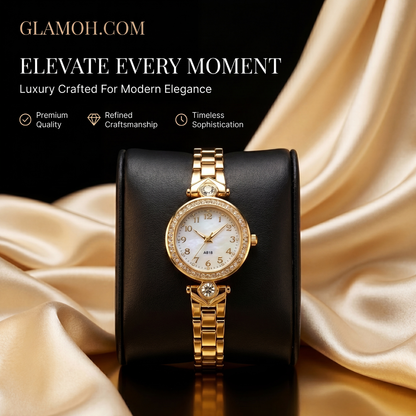Crystal Charm Gold Women's Watch