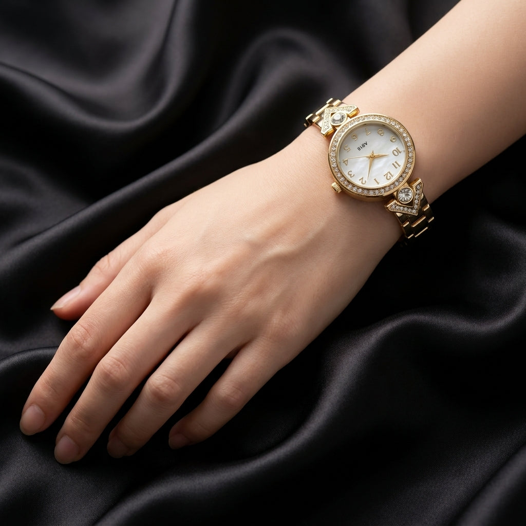 Crystal Charm Gold Women's Watch