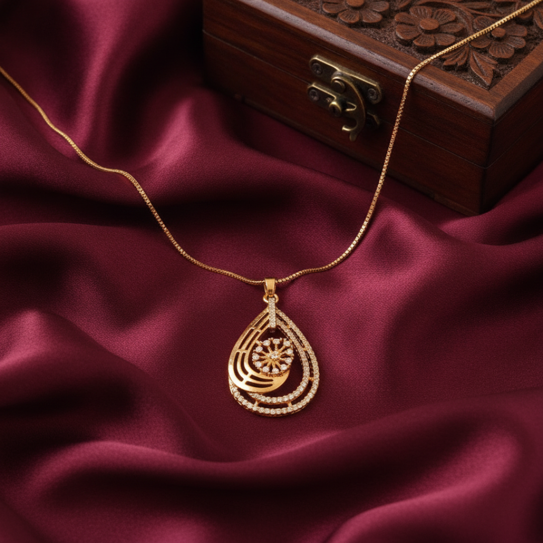 Teardrop Necklace and Earrings Set