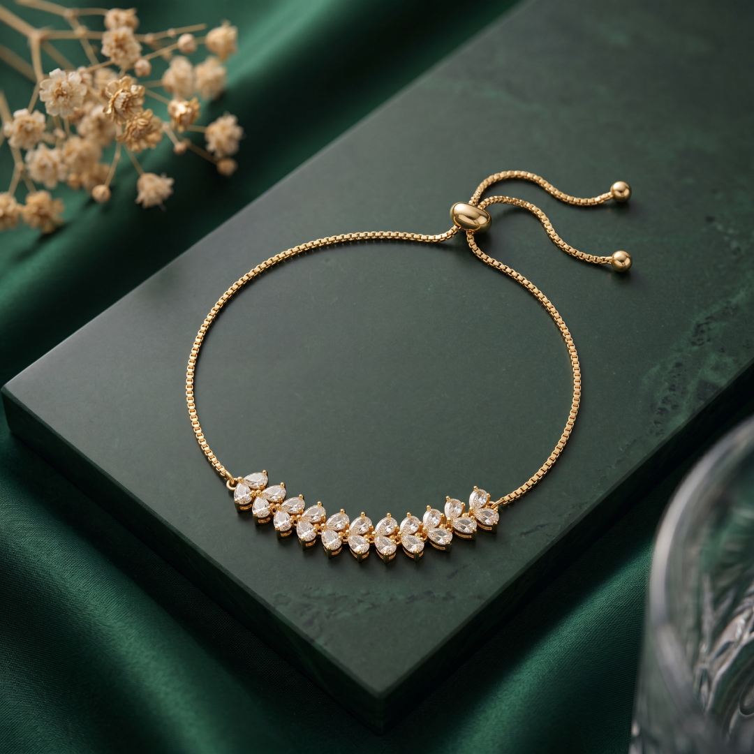 Marquise Leaf Adjustable Women's Bracelet