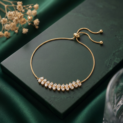 Marquise Leaf Adjustable Women's Bracelet