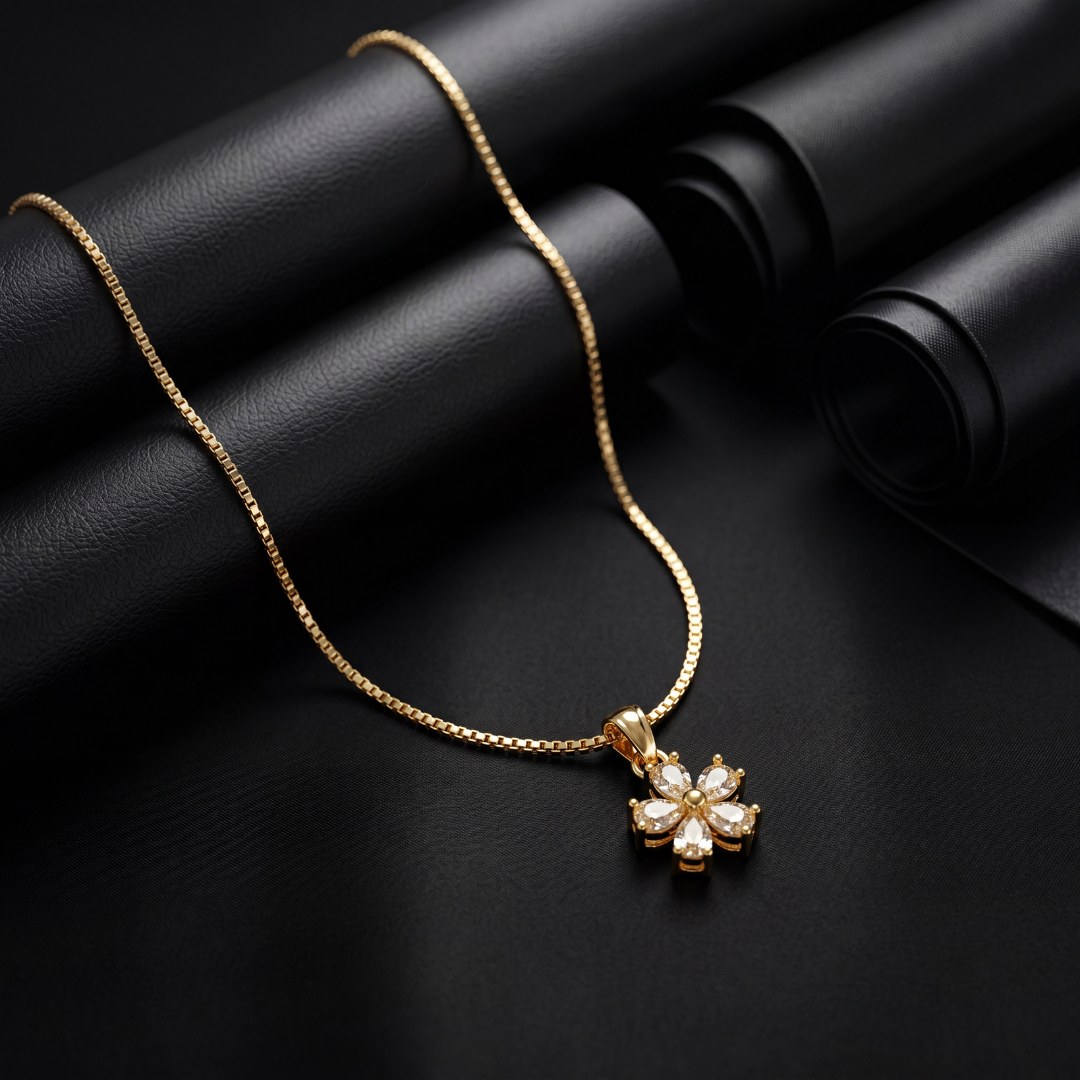 Floral Necklace and Earrings Set