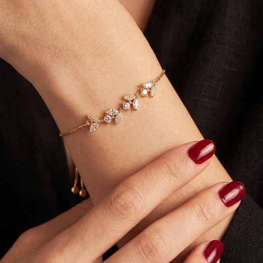 Dainty Olive Branch Women's Bracelet