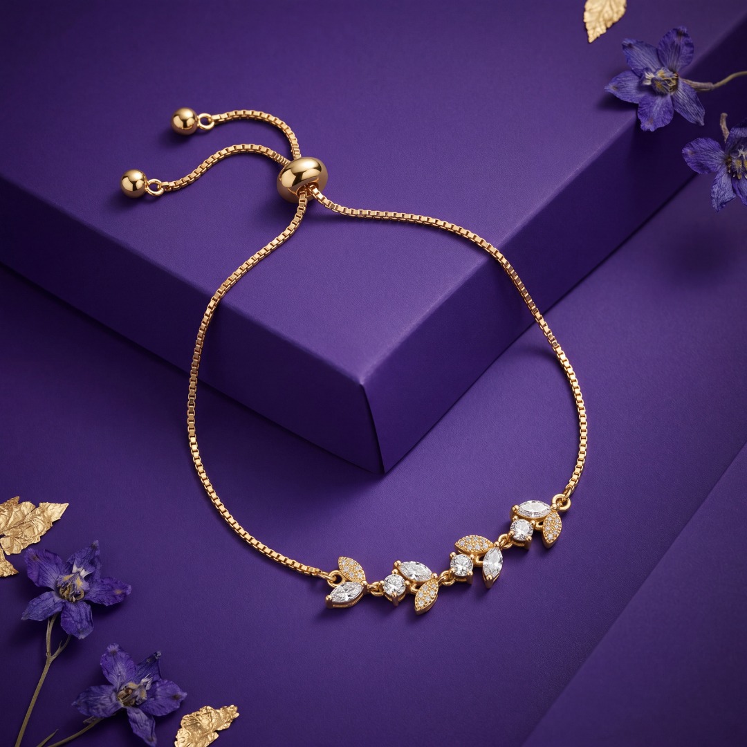 Dainty Olive Branch Women's Bracelet