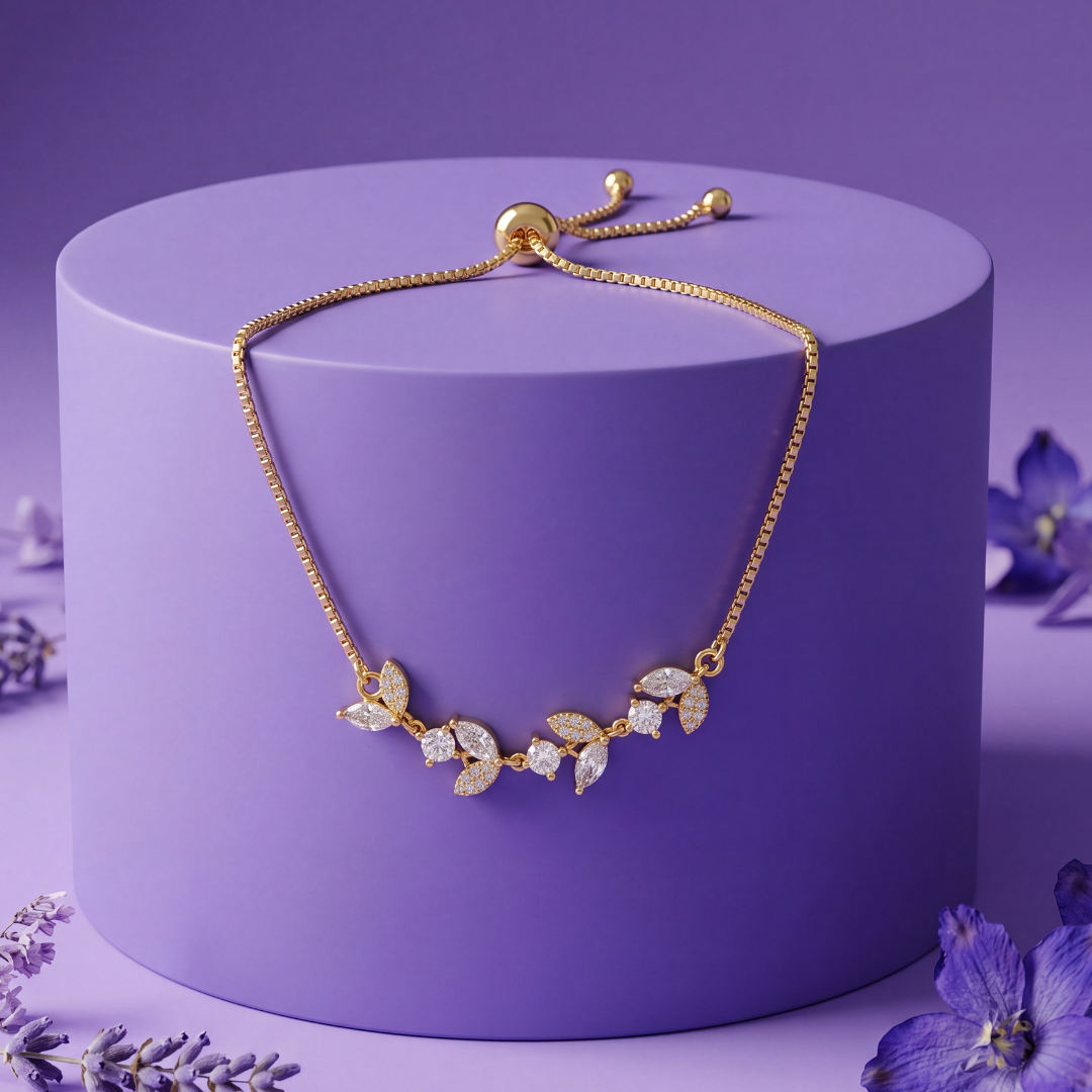 Dainty Olive Branch Women's Bracelet