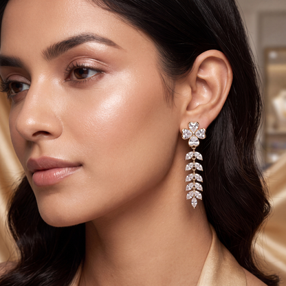 Silver Seraphina Leafy Women's Earring