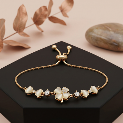 Four-Leaf Clover Charm Women's Bracelet