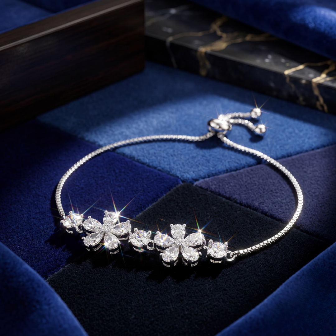 Diamond-Cut Flora Women's Bracelet