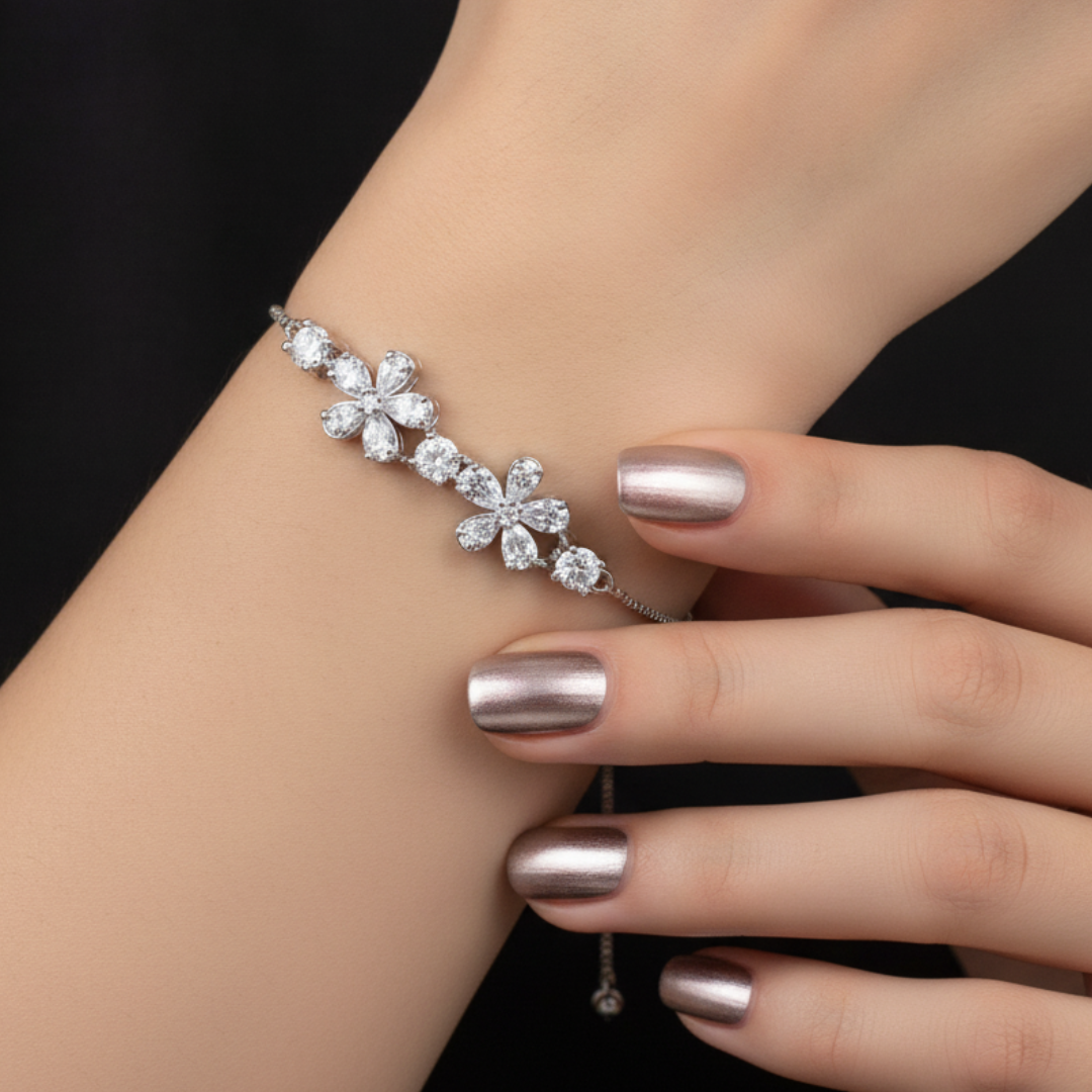 Diamond-Cut Flora Women's Bracelet