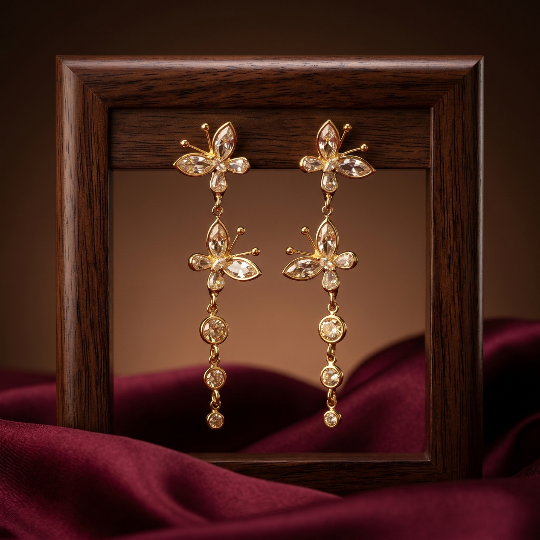 Fluttering Crystal Women's Earring