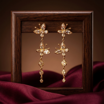 Fluttering Crystal Women's Earring