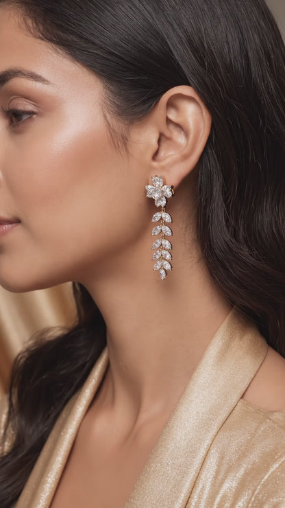 Silver Seraphina Leafy Women's Earring