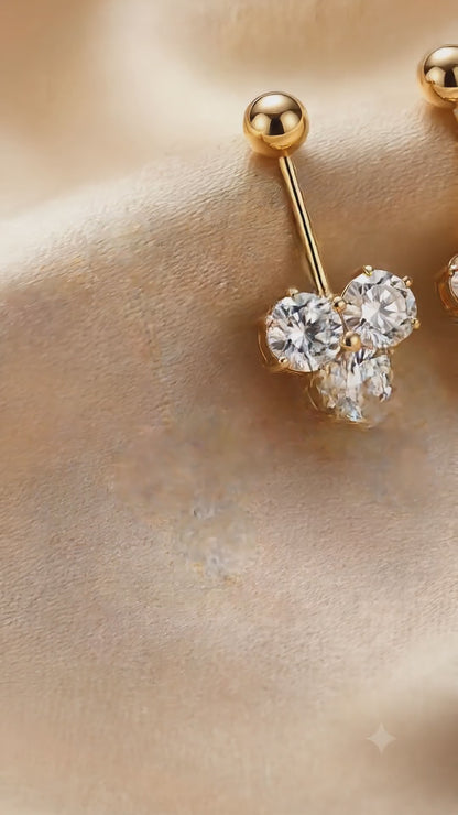 Sleek Tri-Glitz Women's Earring