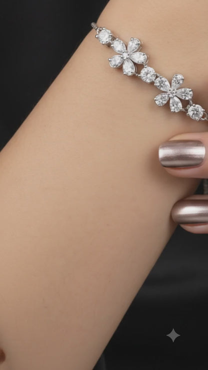 Diamond-Cut Flora Women's Bracelet