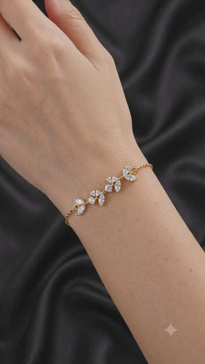 Dainty Olive Branch Women's Bracelet