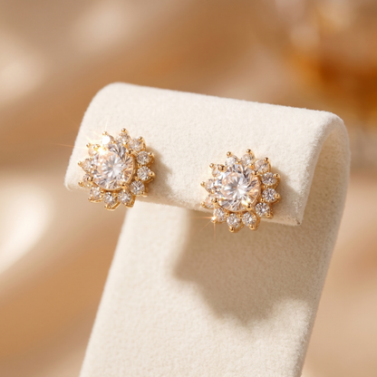 Sleek Sunburst Women's Earring