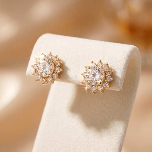 Sleek Sunburst Women's Earring