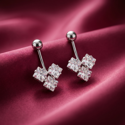 Silver Cosmic Trinity Women's Earring