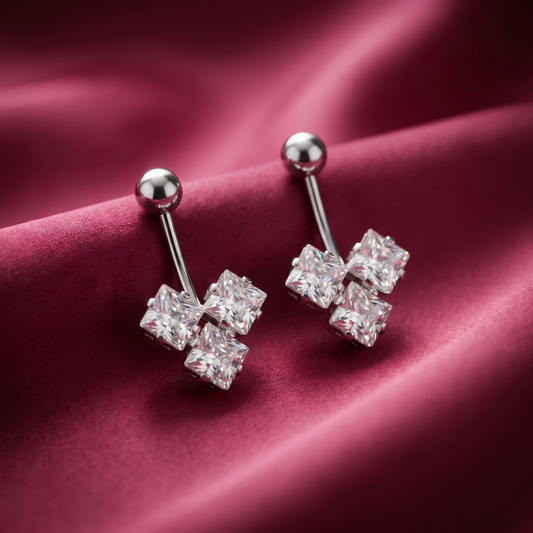 Silver Cosmic Trinity Women's Earring