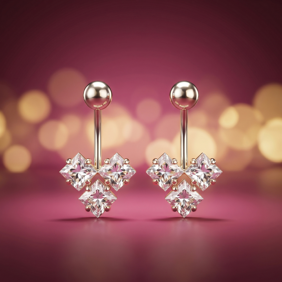 Silver Cosmic Trinity Women's Earring